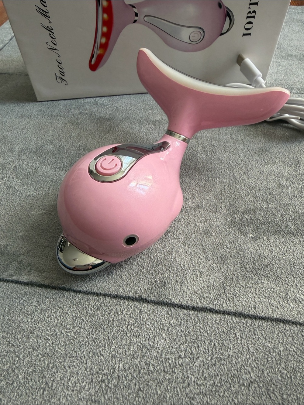Iobty Pink Whale Electric Face Massager, 7-color modes